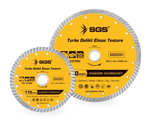 SGS Turbo Elmas Testere 115 x 22-23 mm (12/Paket) (192/Koli)